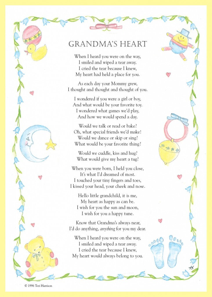 grandparents poem from baby